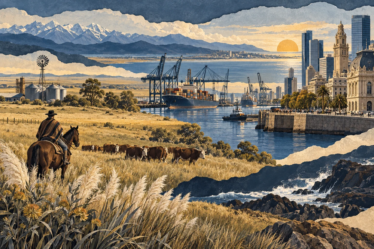 Illustration: Pampas agriculture, Atlantic port and urban finance