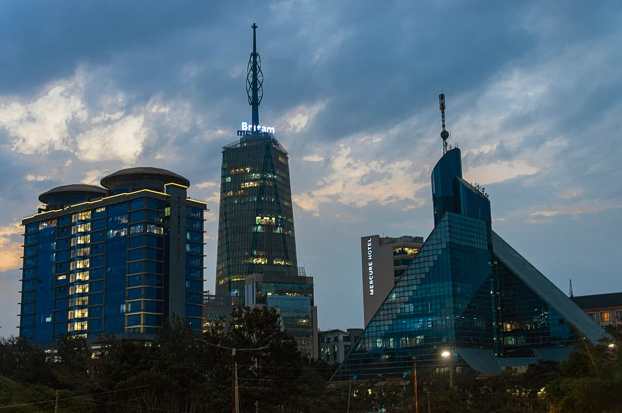 Nairobi towers at dusk