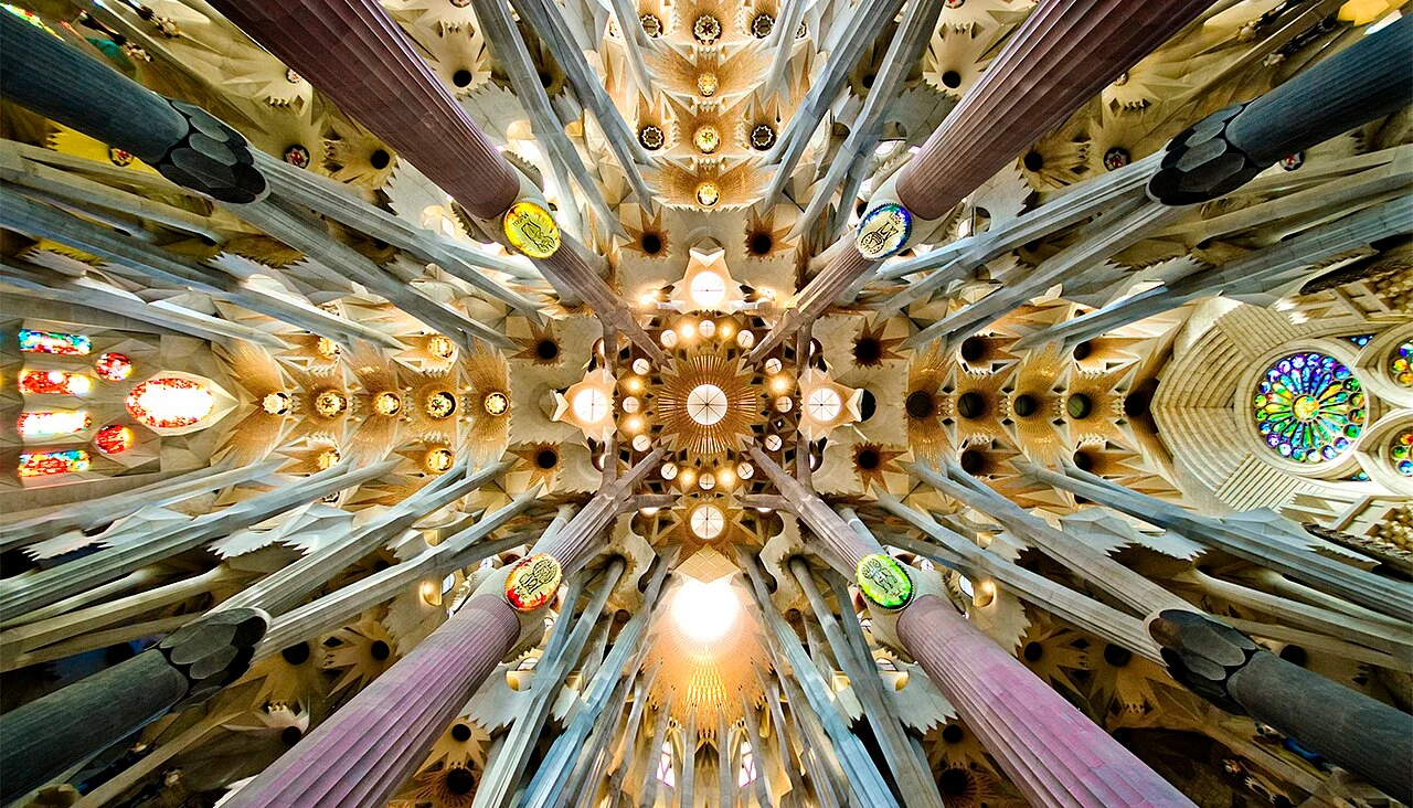 Sagrada Família ceiling, Barcelona